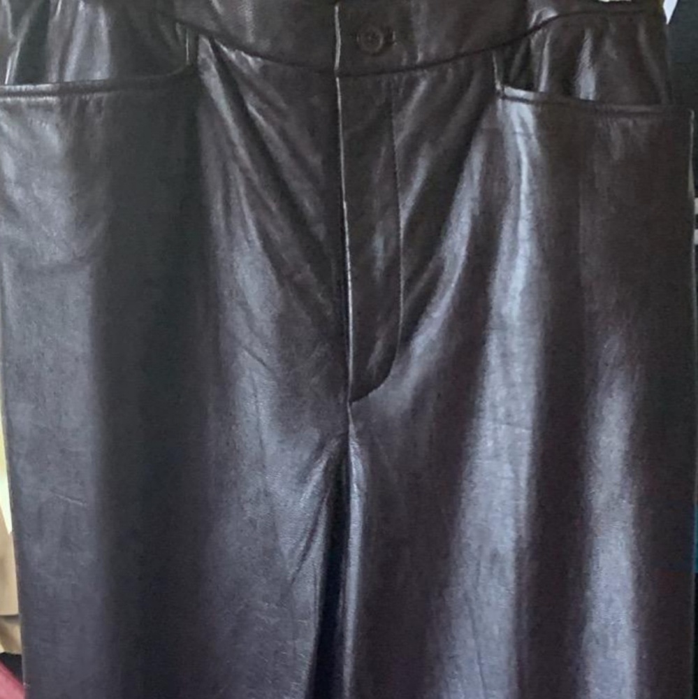 Leather pants.